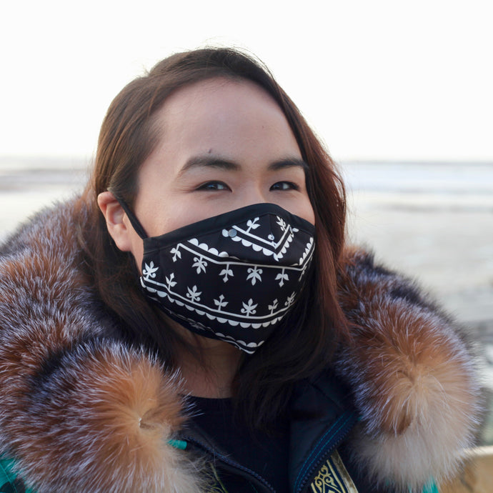 KAMIK PATTERN FACE MASK (BLACK)